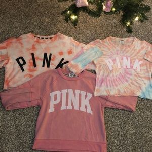 Three Pink XS Long sleeve Shirts